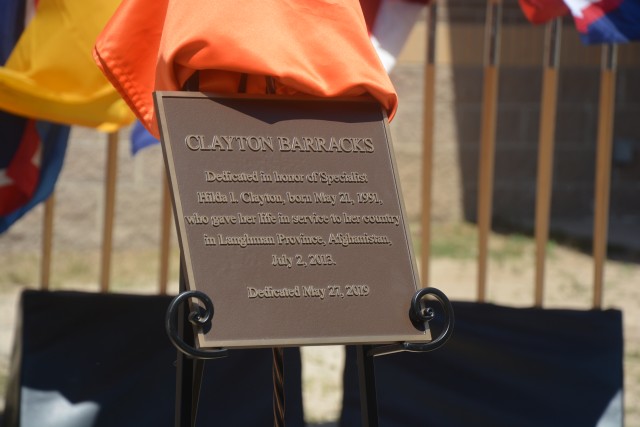 Clayton Barracks plaque