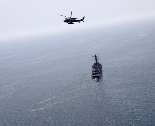 Deck Landing Qualifications on the USS Gonzalez (DDG 66)