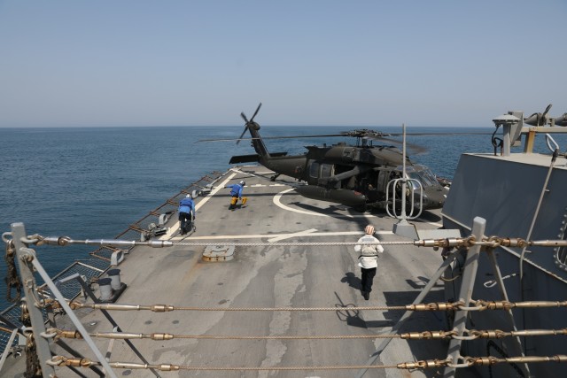 Deck Landing Qualifications on the USS Gonzalez (DDG 66)