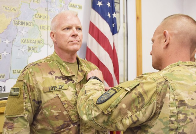 Lovejoy honored for service in Afghanistan