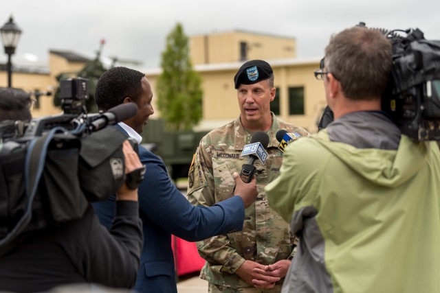Flag passed, Col. McDonald assumes command
