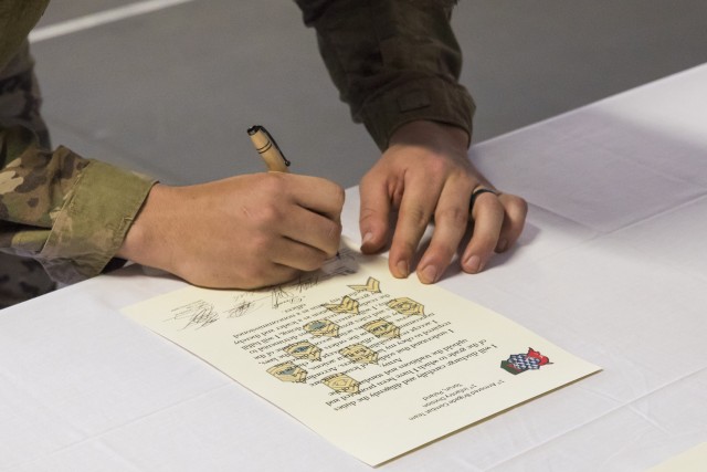 Devil Brigade Soldiers are welcomed into the NCO Corps