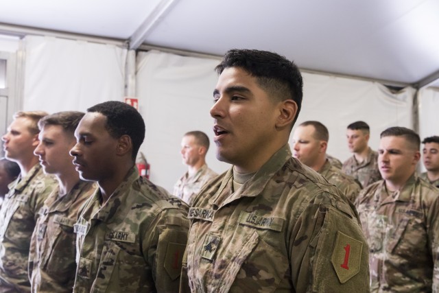 Devil Brigade Soldiers are welcomed into the NCO Corps