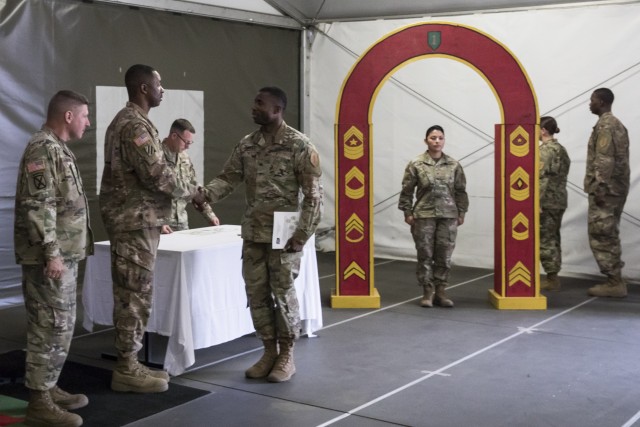 Devil Brigade Soldiers are welcomed into the NCO Corps