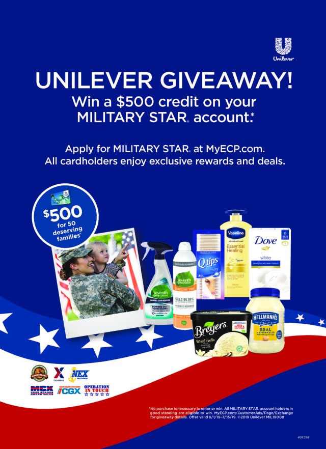 MILITARY STAR shoppers have chance at $25,000 in prizes in Unilever giveaway