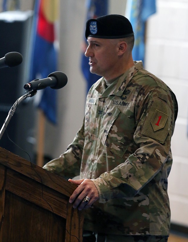 1st Infantry Division Artillery change of command