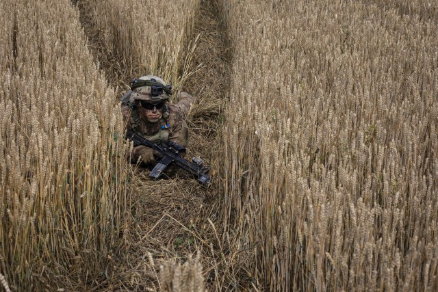 Big Red One Soldiers seize air assault objective during Saber Guardian 19