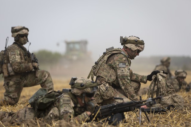 Big Red One Soldiers seize air assault objective during Saber Guardian 19