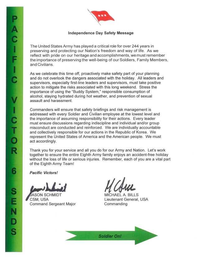 Independence Day Safety Message
