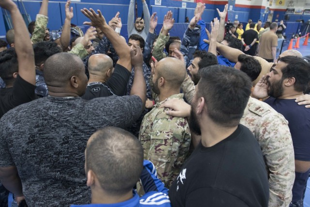 U.S. Service Members Compete with Kuwaitis in Combatives Tournament