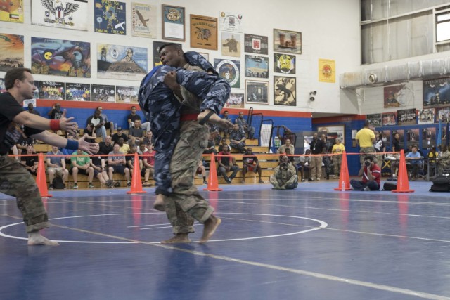 U.S. Service Members Compete with Kuwaitis in Combatives Tournament