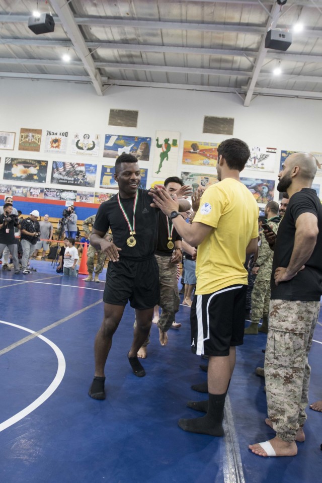U.S. Service Members Compete with Kuwaitis in Combatives Tournament