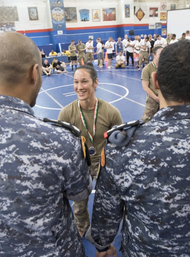 U.S. Service Members Compete with Kuwaitis in Combatives Tournament