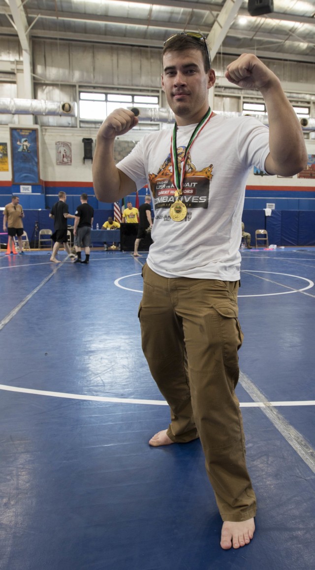 U.S. Service Members Compete with Kuwaitis in Combatives Tournament