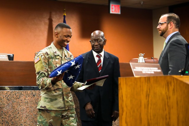 Fort Bliss Soldier recognized by El Paso Commisioner's Court