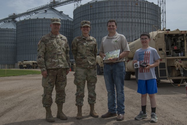 Iowa Army National Guard convoy fuels up at local co-op