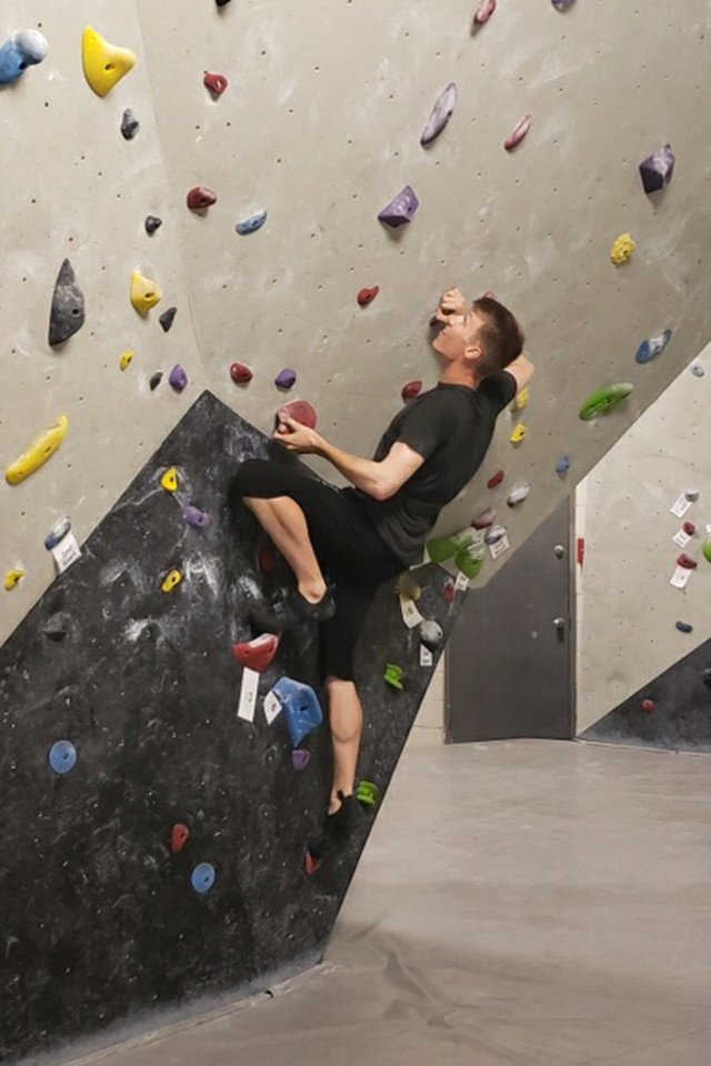 Sgt. Jordan Burgess climbs out of the comfort zone.