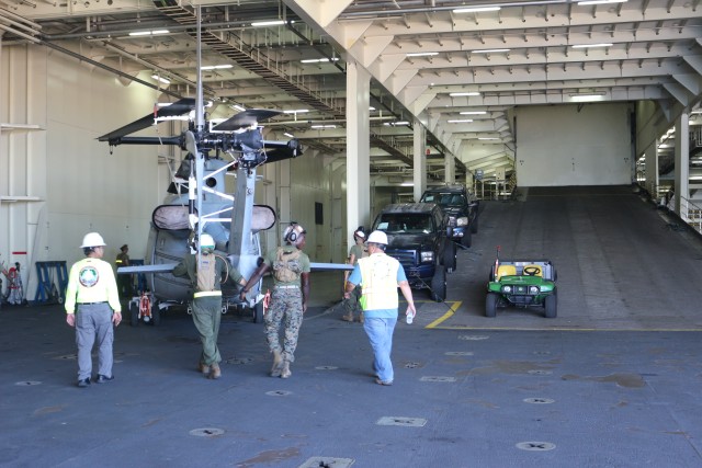 599th Trans. Bde. facilitates upload of MAG-24 cargo