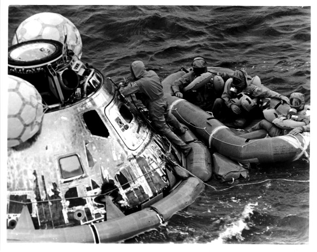 At the Apollo 11 recovery  