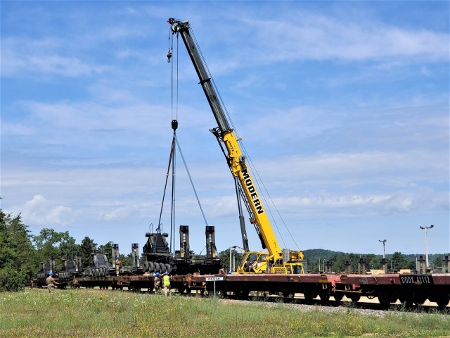July 2019 rail movement held at Fort McCoy for Wisconsin National Guard units