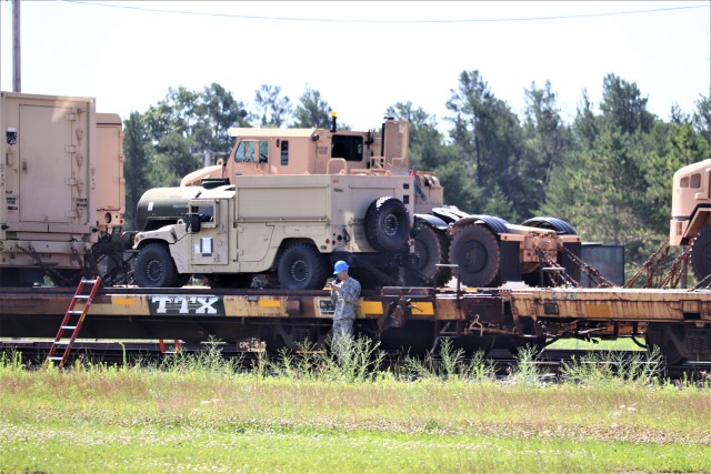 July 2019 rail movement held at Fort McCoy for Wisconsin National Guard units