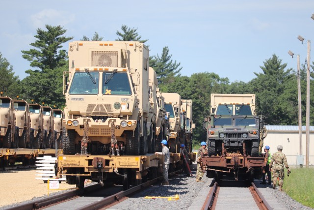 July 2019 rail movement held at Fort McCoy for Wisconsin National Guard units