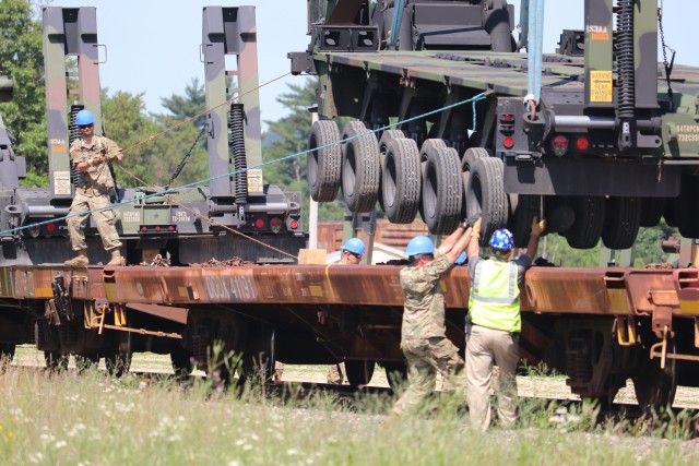 July 2019 rail movement held at Fort McCoy for Wisconsin National Guard units