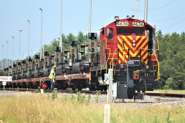 July 2019 rail movement held at Fort McCoy for Wisconsin National Guard units