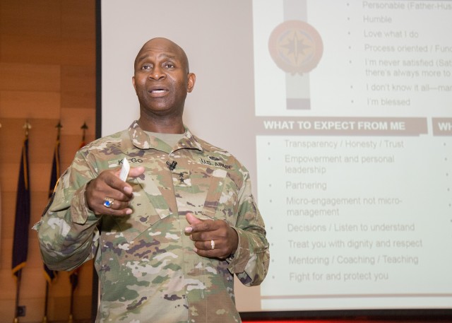 Maj. Gen. Kilgo Adresses Town Hall