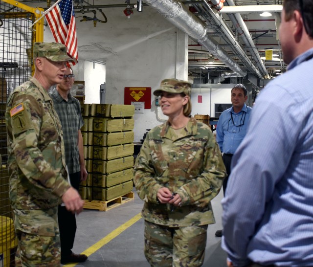 Commanding General of the Joint Munitions Command, Brig. Gen. Michelle M. T. Letcher, visits Blue Grass Army Depot 