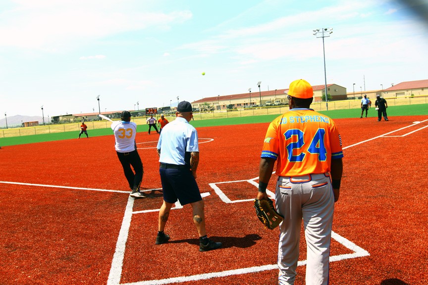 Soldier-athletes tryout for All-Army men's softball team