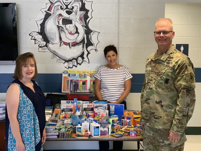 U.S. Army Recruiting Command donates school supplies for Scott Intermediate