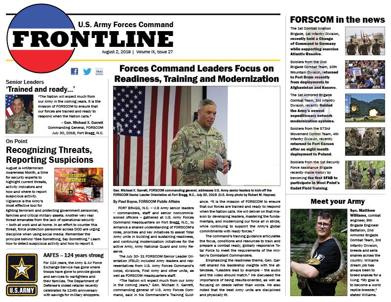 FORSCOM FRONTLINE NEWSLETTER | Article | The United States Army