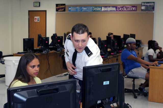 1LT Conner Wissmann, the lead CyberPatriot mentor at Meade High