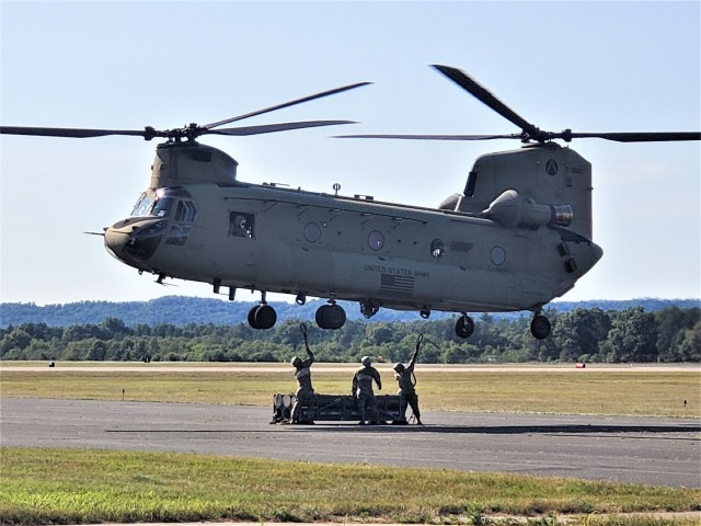89B Ammunition Supply Course students build sling-loading skills at Fort McCoy