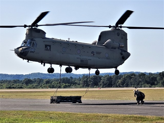 89B Ammunition Supply Course students build sling-loading skills at Fort McCoy