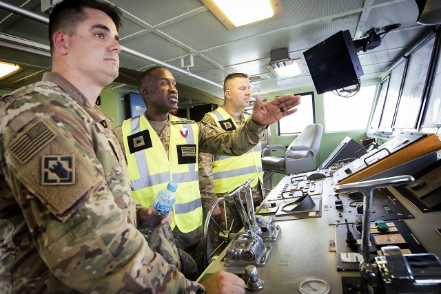 Soldiers turn-in vessel to APS-5