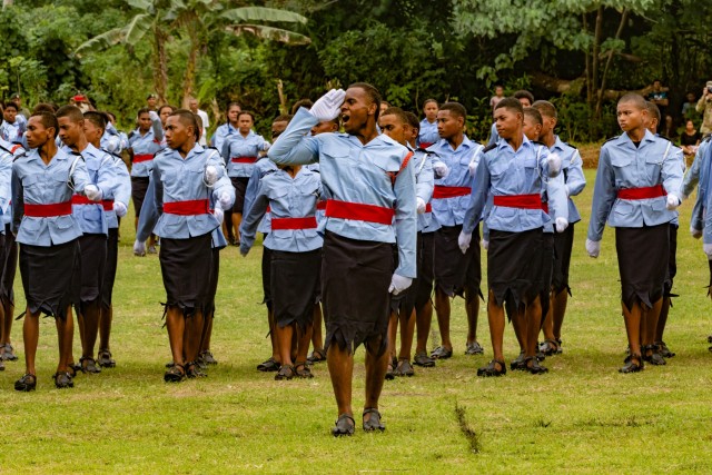 Culmination of Pacific Pathways training displayed at cadet graduation at Napuka Secondary School