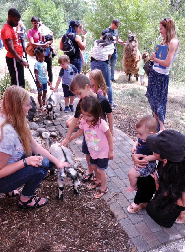 Kids learn from animals: Library doubles as 'zoo'