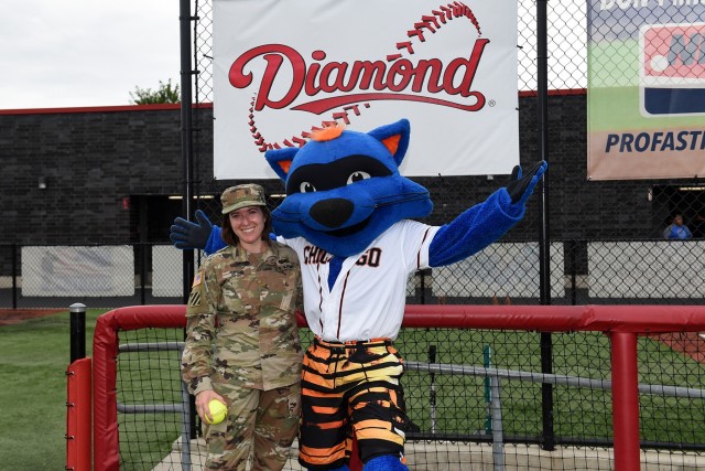 Army Reserve Soldier is honored at national pro fast pitch softball game