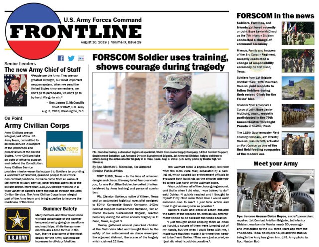FORSCOM FRONTLINE, Volume IX, Issue 29