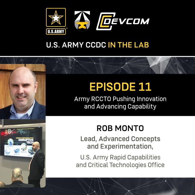 Army RCCTO Pushing Innovation and Advancing Capability, on 'CCDC in the Lab' podcast