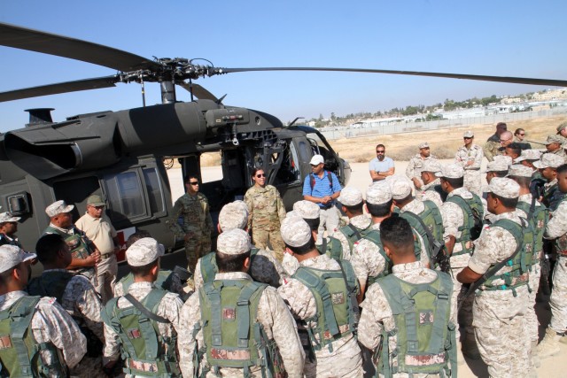 American, Jordanian soldiers conduct medevac training