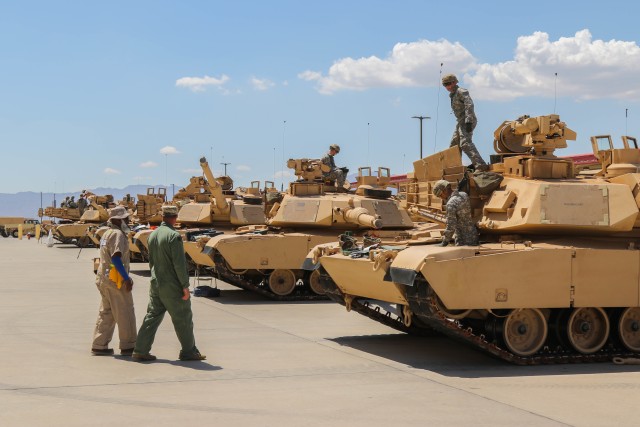 Combat team receives first tanks following armor conversion