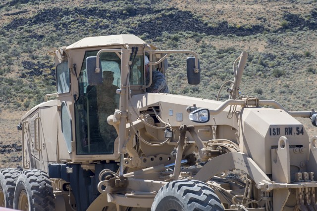 Idaho Guard builds road for the Shoshone-Paiute Tribe