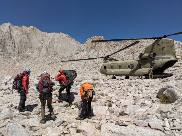 California Guard hoists injured hiker off mountain