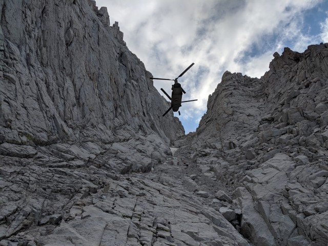 California Guard hoists injured hiker off mountain