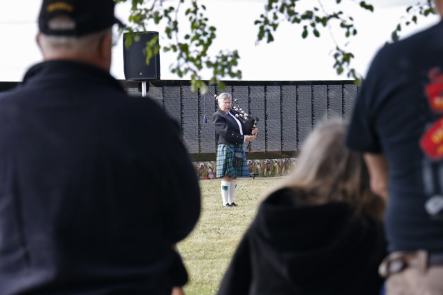 Memorial service held at Moving Wall display on Sackets Harbor Battlefield