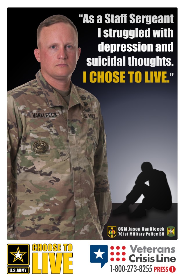 'I Chose to Live': Fort Leonard Wood CSM tells his story for new suicide prevention awareness campaign