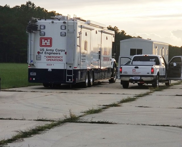 USACE command and control vehicles to assist with communication capabilities